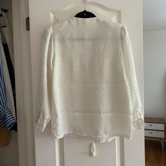 Vintage: Silk Shirt Jacket w/ Shoulder Pads Small - Picture 2 of 3